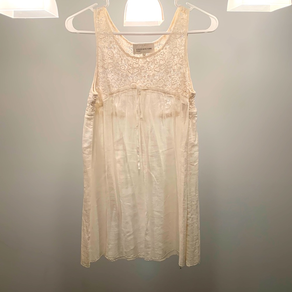 Sheer tank top dress cover up